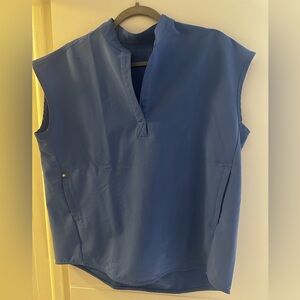 Figs Ceil Blue Scrub Top